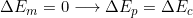 \Delta{E_m}=0\longrightarrow\Delta{E_p}=\Delta{E_c}