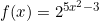 f(x)=2^{5x^2-3}